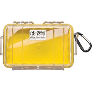 Pelican 1040 Micro Case - Clear With Yellow