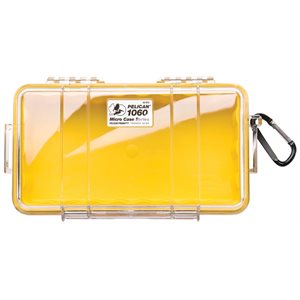 Pelican 1060 Micro Case - Clear With Yellow