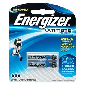 Energizer Ultimate Lithium AAA Batteries Twin Pack