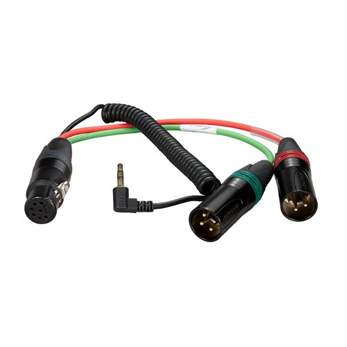 AMBIENT Breakout cable XLR-7F to 2x XLR-3M + 3.5 mm TRS 90°