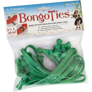 BongoTies ALL-GREEN 10-pack