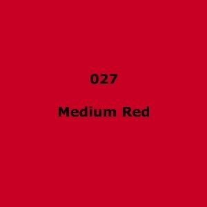LEE Filters 027 Medium Red Sheet 1.2m x 530mm