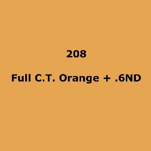 LEE Filters 208 C.T.Orange + .6ND Sheet 1.2m x 530mm
