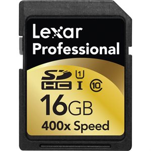 LEXAR 16GB SDHC PRO 400X CARD