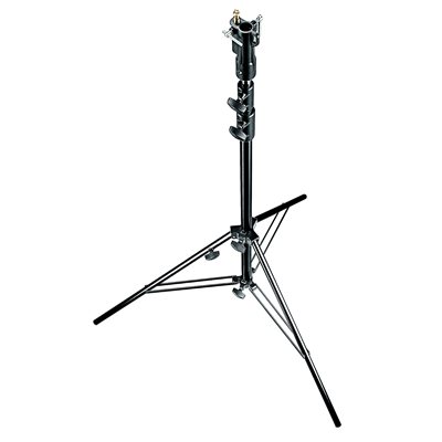 Manfrotto 007BUAC Alu Senior Air-Cushioned Stand with Leveling Leg - Black