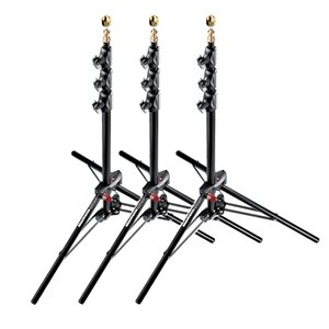Manfrotto 1051BAC Mini Compact Stand Black with Air Cushion - 3 Pack