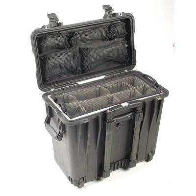 Pelican 1440 Case With Office Dividers And Lid Organiser - Black