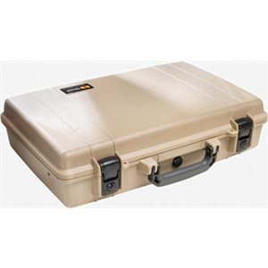 Pelican 1490 Computer Case With Pick N Pluck Foam And Lid Organiser - Desert Tan