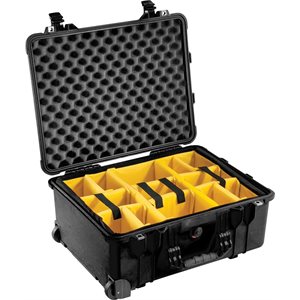 Pelican 1560 Case With Padded Divider Set - Black