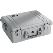 Pelican 1600 Case With Padded Divider Set - Silver