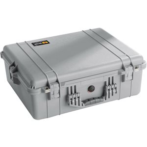 Pelican 1600 Case With Padded Divider Set - Silver