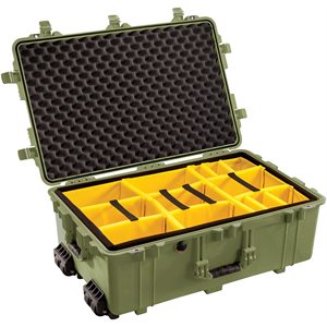 Pelican 1650 Case With Padded Divider Set - Olive Drab Green
