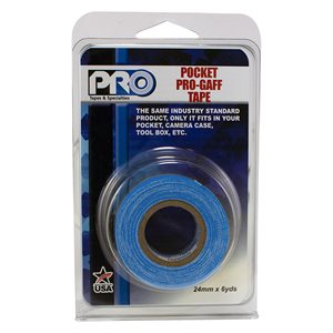 Pro Tapes® Pocket Tape Fluorescent 1" Blue 5.4m / 6yd -1" Core