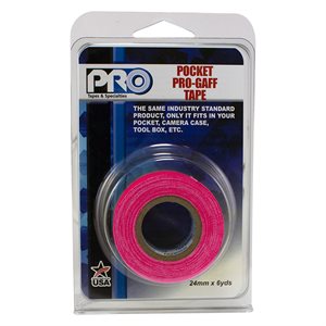 Pro Tape Pocket Tape Fluorescent 1" Pink 5.4m / 6yd -1" Core