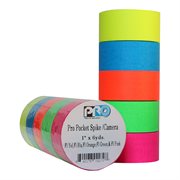 Pro Tapes® Pro Spike Tape Stack 5 Fluorescent Colours 1" 18m / 20yds - 3" core
