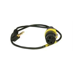 AMBIENT Adapter cable XLR3F to 3,5mm (1 / 8")-90° TRS, dual mono, pad