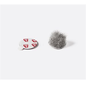 Rycote Overcovers Advanced Fur Disc Wind Covers for Lavalier Mics - 5 Grey, 25 Round Stickies