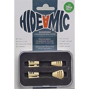 Hide-a-mic for Sanken COS11 set 4 different holders in case, Beige