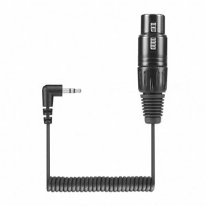 Cable Coiled XLR-3F to 3.5mm Right Angle Mini-Jack