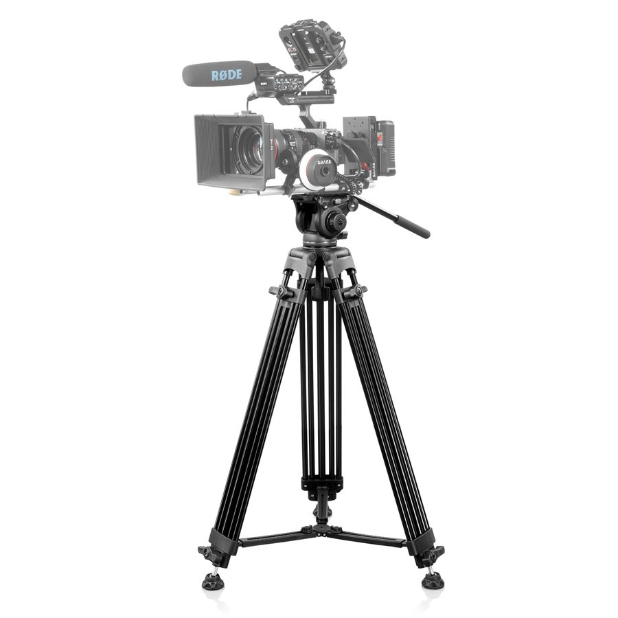 SHAPE Video Tripod 3 Stage, 75Mm Bowl With Fluid Head And Bag