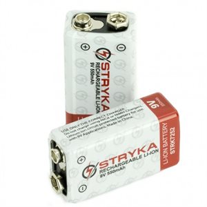 STRYKA 7252 9V 525 mAh RECHARGEABLE BATTERY