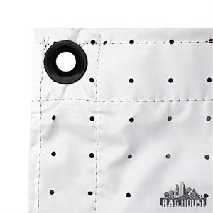 LA Rag House Textile 12x12' Ultrabounce Black / White Perforated