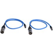 Sound Devices TA3-F to XLR-M cable 25-inch connects bal TA3 outputs to bal XLR inputs; 2 pack